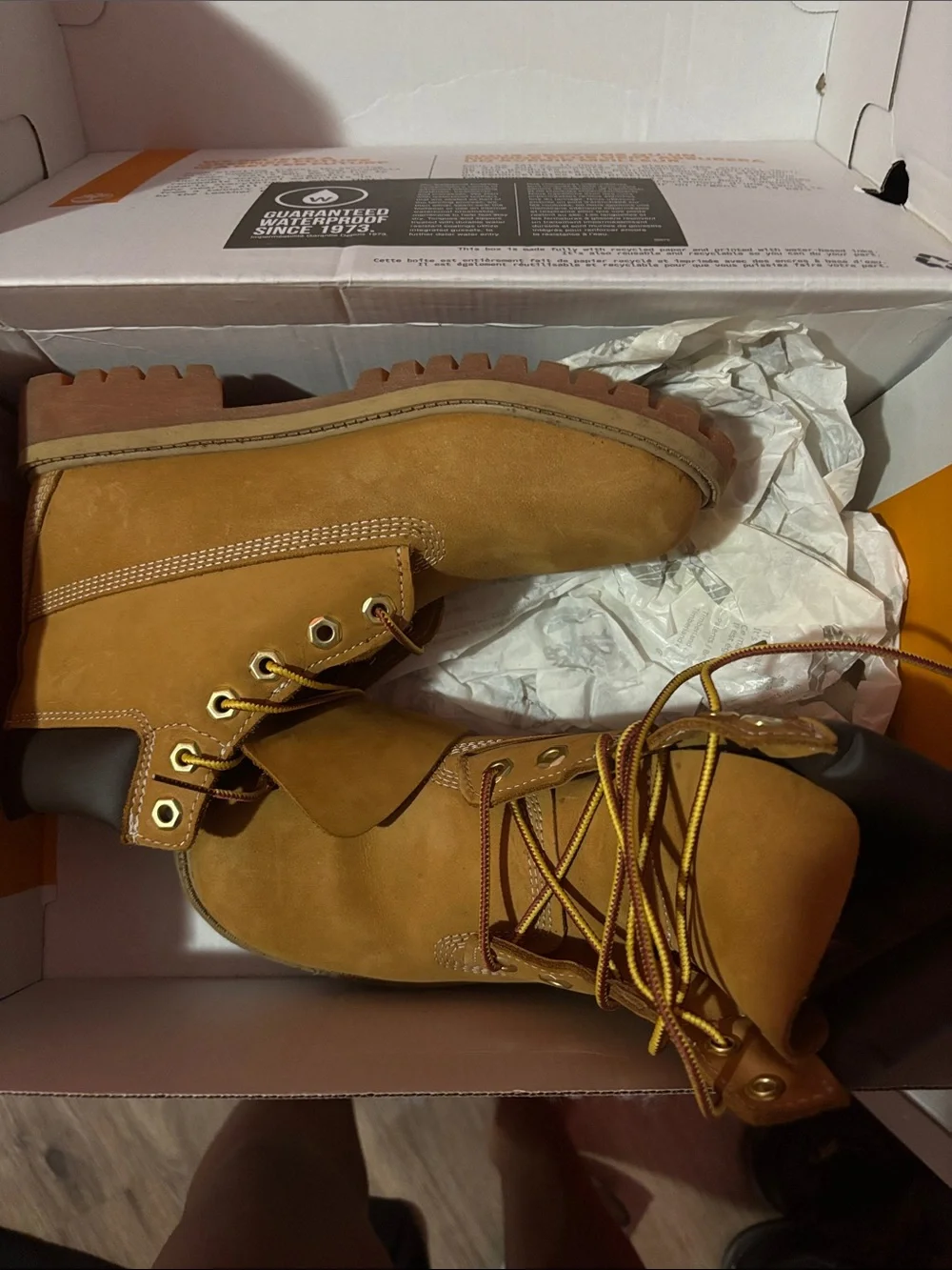 Timberland Kids Wheat/Tan Lace-Up Nubuck Boots